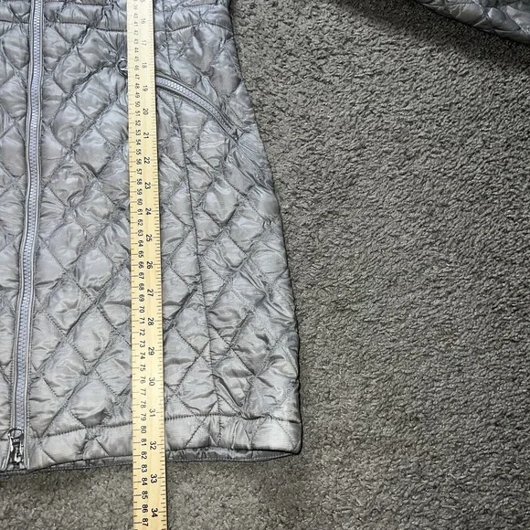 The North Face Jacket Women's Size Small Gray Thermoball Parka Puffer Hood - Picture 4 of 6